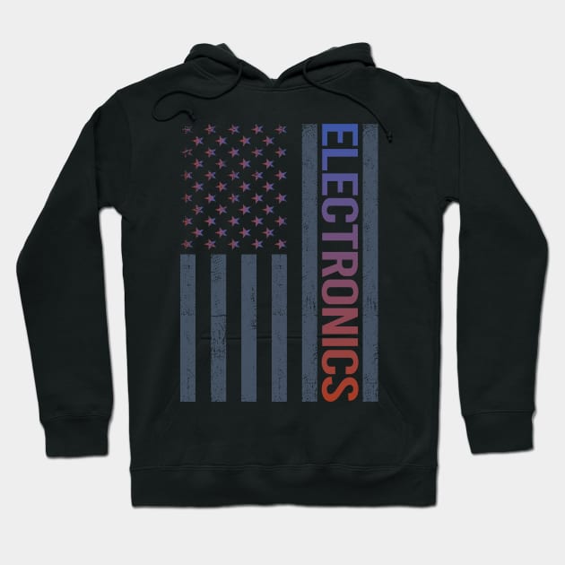 American Flag Electronics Hoodie by tyeshawalthous